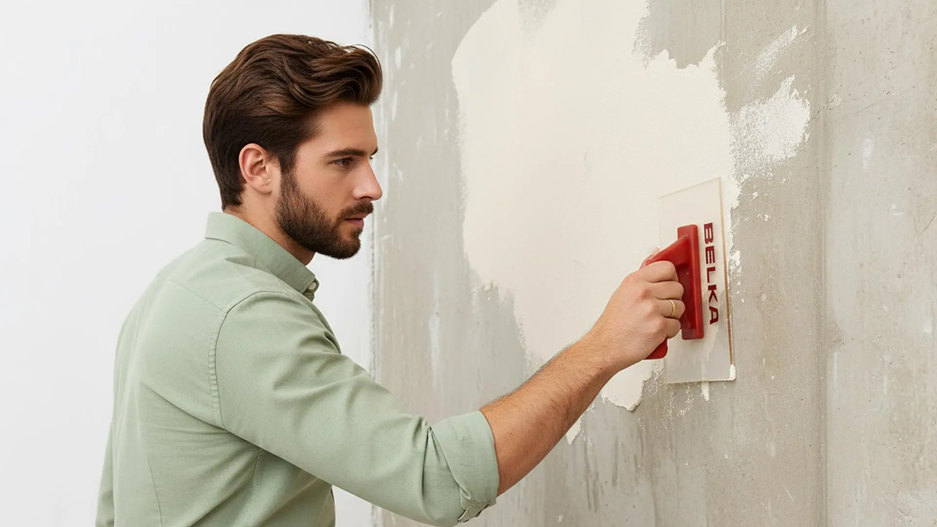 Belka Baumwollputz verwandelt kalten Beton, Ziegel und Stein in wohnliche Wärme und gleicht Poren sowie Unebenheiten des Rohbaus perfekt aus.