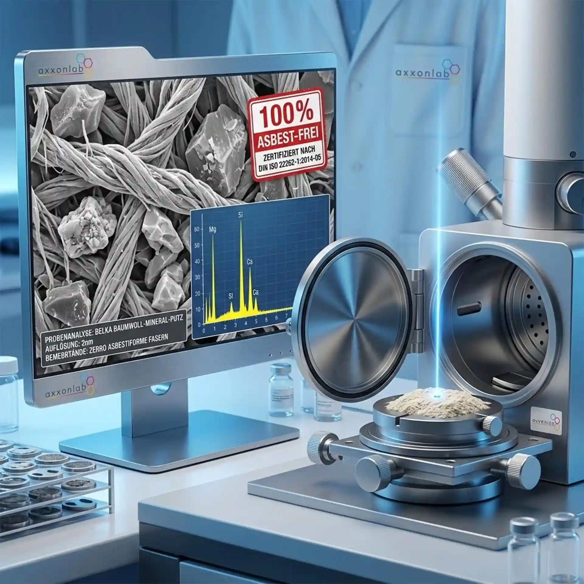 Asbestfrei Belka Tapete: AxxonLab-Laborprüfung bestätigt 100% asbestfreie Wandbeschichtung